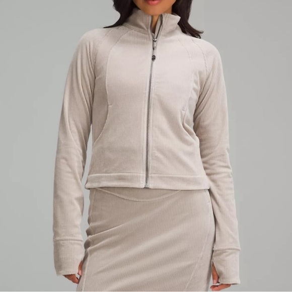 Lululemon Scuba Track Jacket Velvet Cord RVSN size 6 - Picture 1 of 13